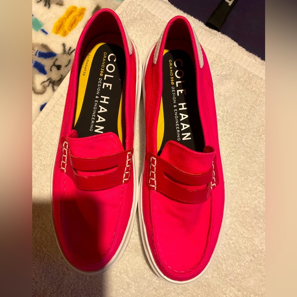 Cole HAAN cotton sporty sneakers, Pennyloafer pink Size 9